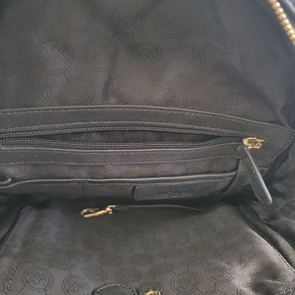 Michael Kors Black Quilted Backpack